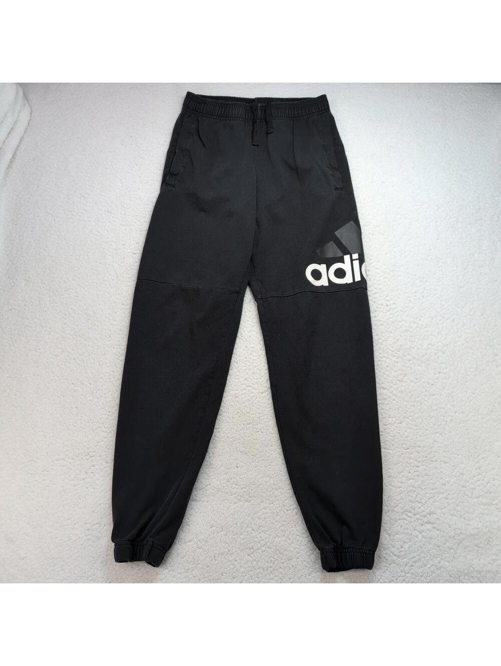Adidas Sweatpants Men’s Small Black Joggers Logo Athletic Casual Gym